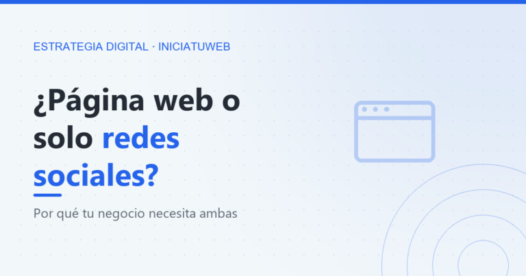 Ilustración: página web o solo redes sociales