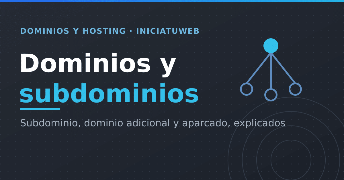 Un dominio principal ramificado en varios subdominios